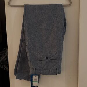 Men's Perry Ellis Linen Blue Pants